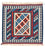 Tapis Kelim - Oriental carré  - 103 x 100 cm - bleu foncé