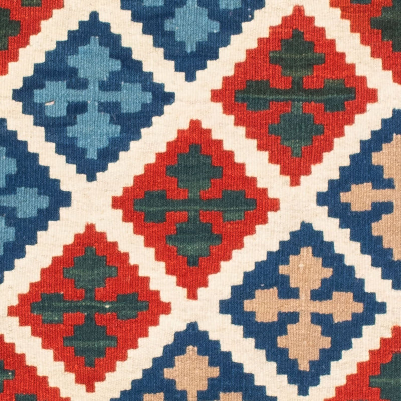 Tapis Kelim - Oriental carré  - 103 x 100 cm - bleu foncé