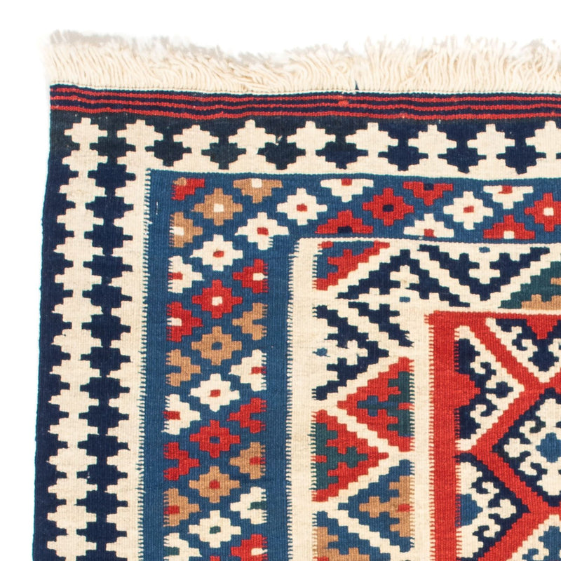 Tapis Kelim - Oriental carré  - 99 x 95 cm - bleu foncé