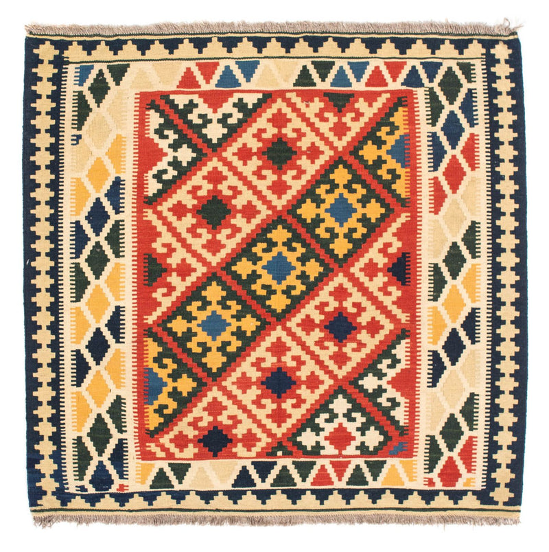 Tapis Kelim - Oriental carré  - 103 x 101 cm - beige
