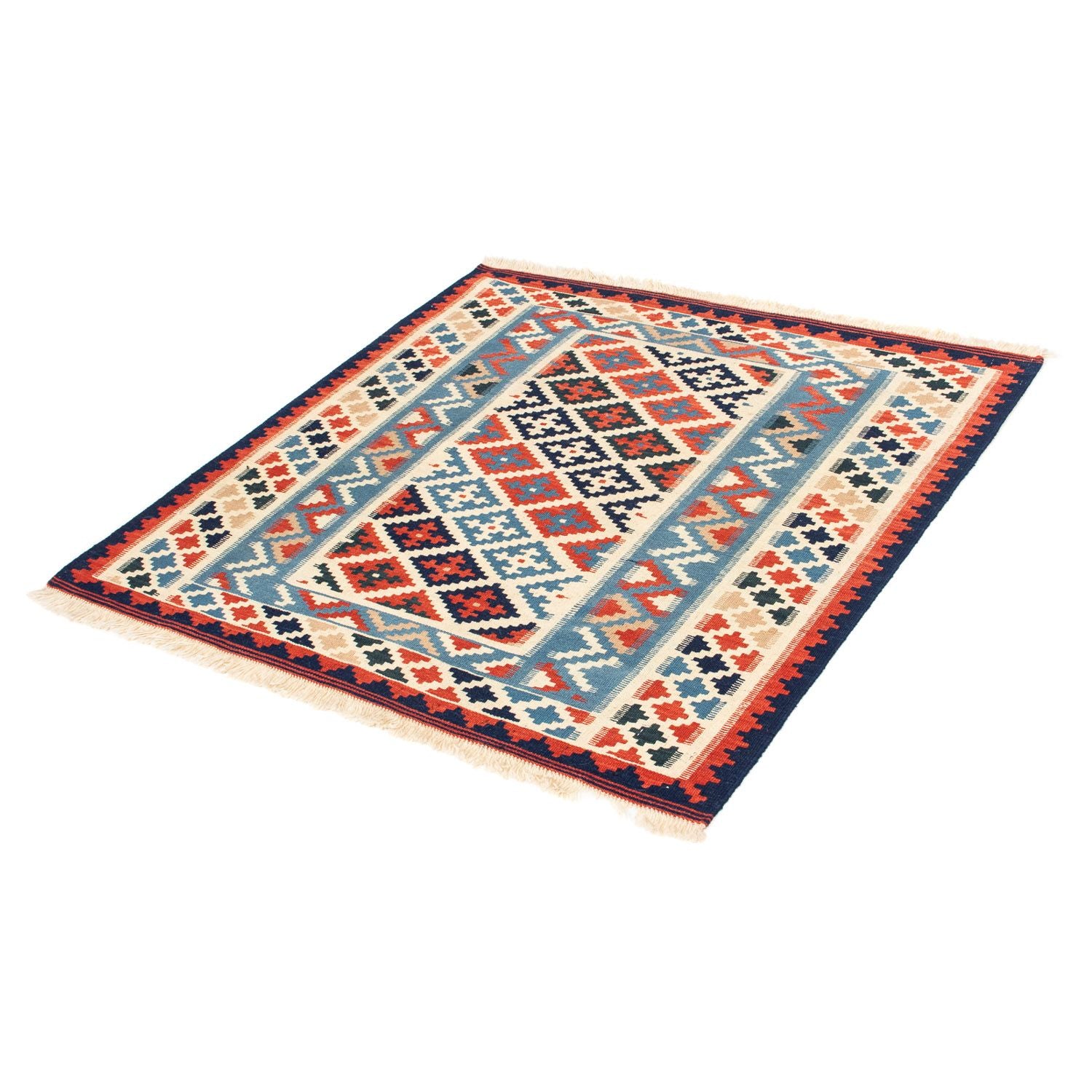Tapis Kelim - Oriental carré  - 105 x 100 cm - beige