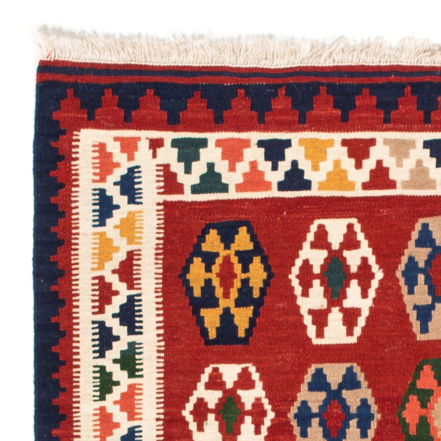 Tapis Kelim - Oriental carré  - 96 x 95 cm - rouge foncé