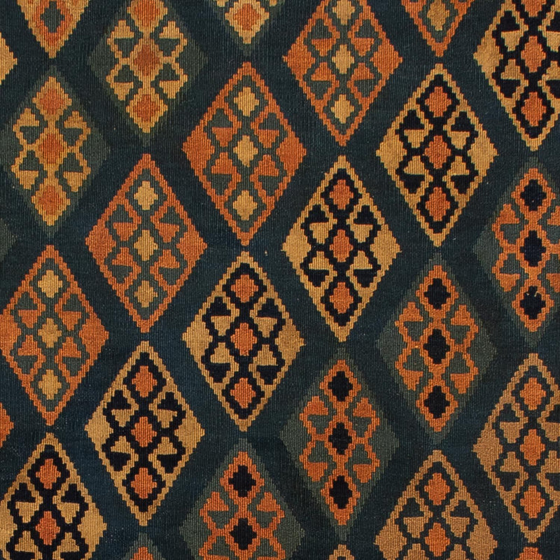 Tapis Kelim - Oriental - 195 x 157 cm - bleu foncé