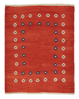 Tapis Gabbeh - Persan - 192 x 152 cm - rouge