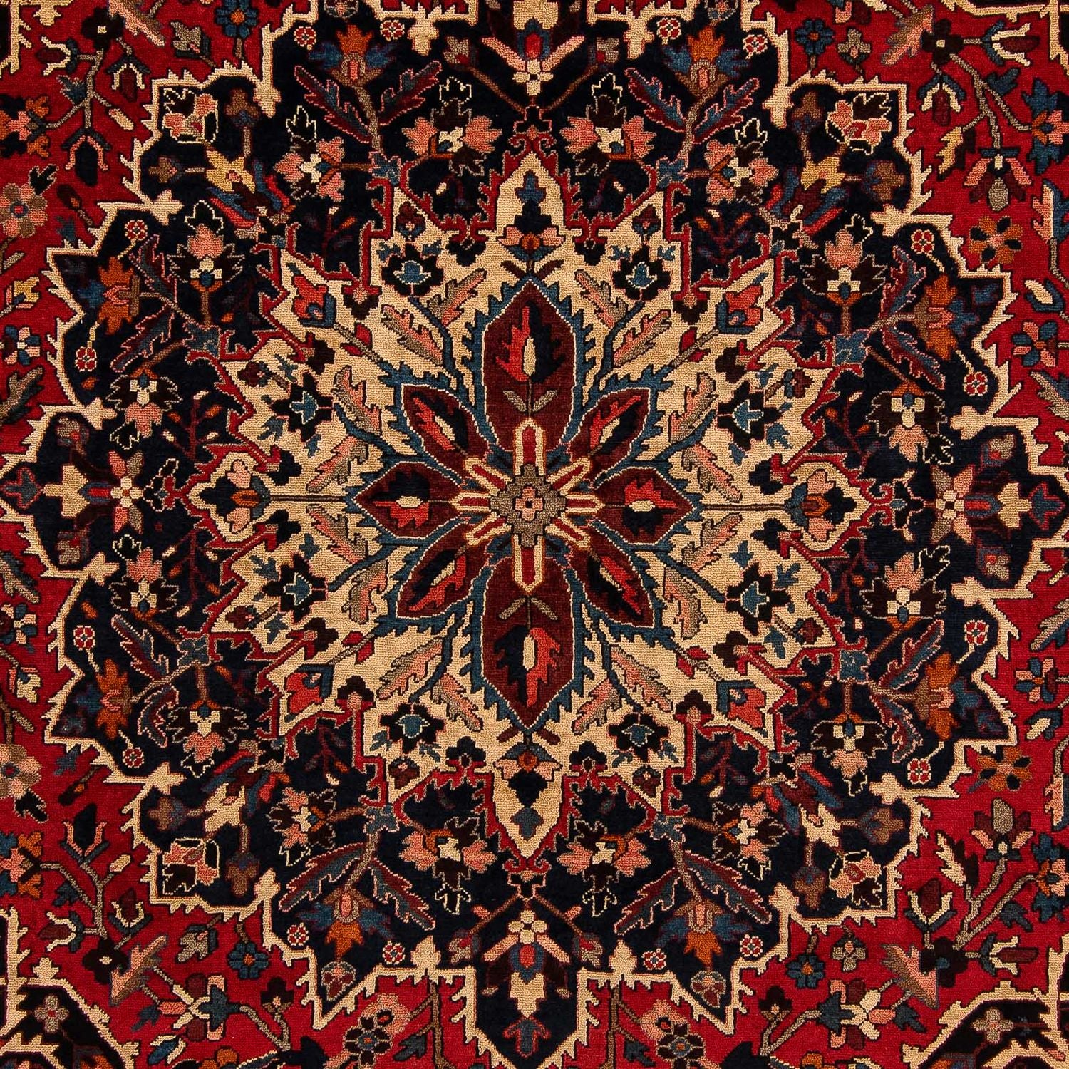 Tapis persan - Nomadic - 364 x 312 cm - rouge foncé