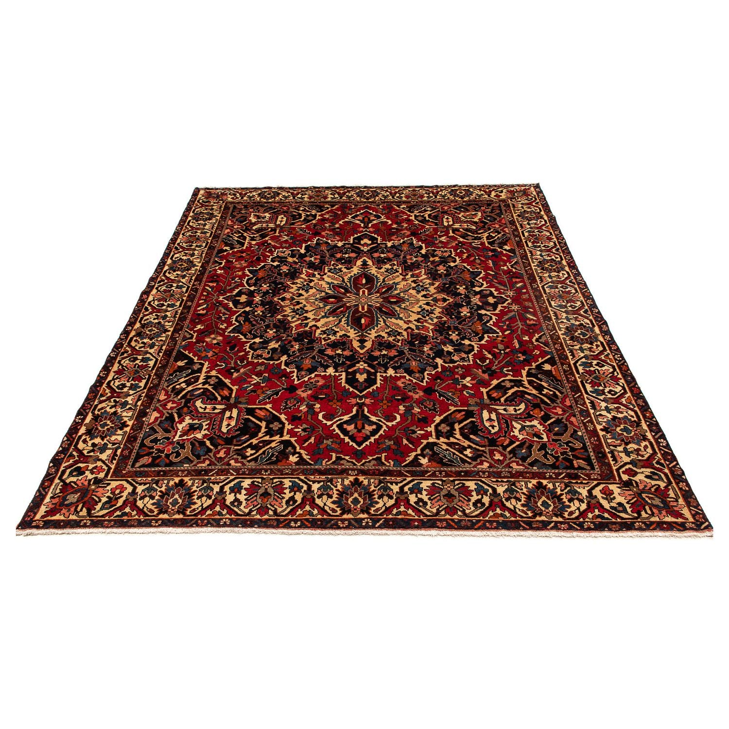 Tapis persan - Nomadic - 364 x 312 cm - rouge foncé