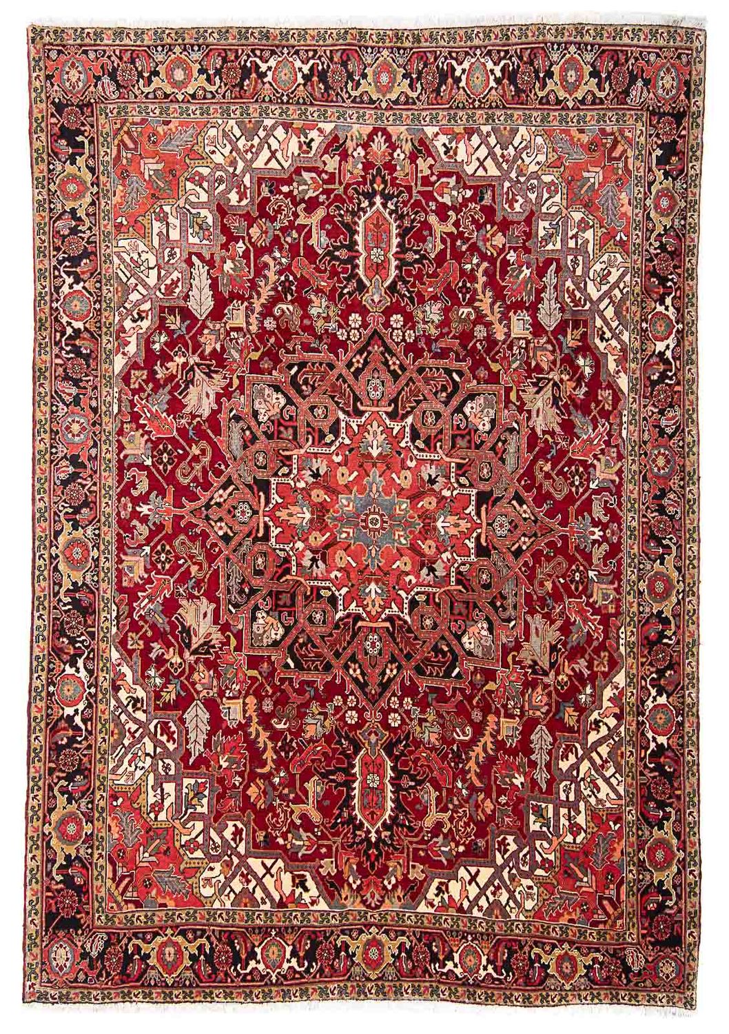 Tapis persan - Nomadic - 334 x 265 cm - rouge foncé