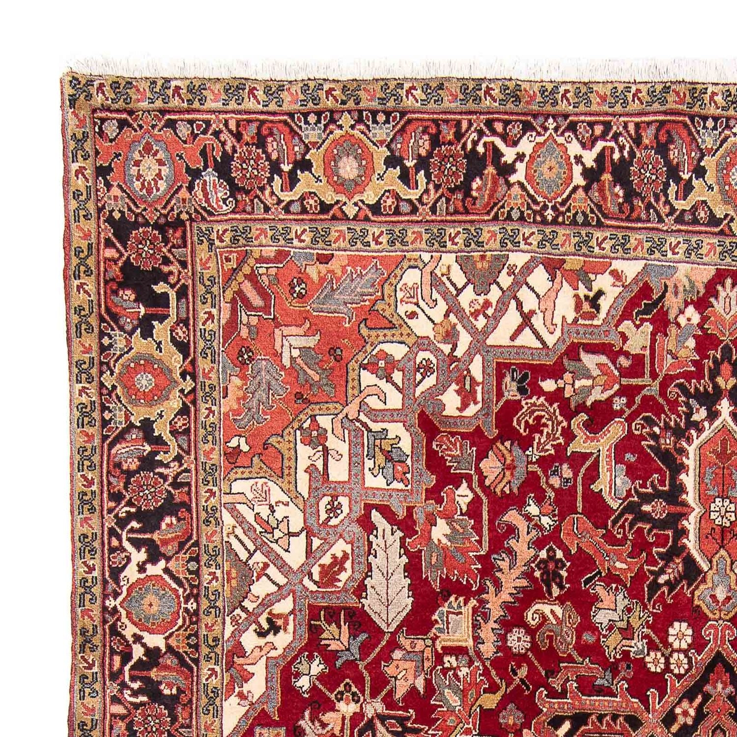 Tapis persan - Nomadic - 334 x 265 cm - rouge foncé