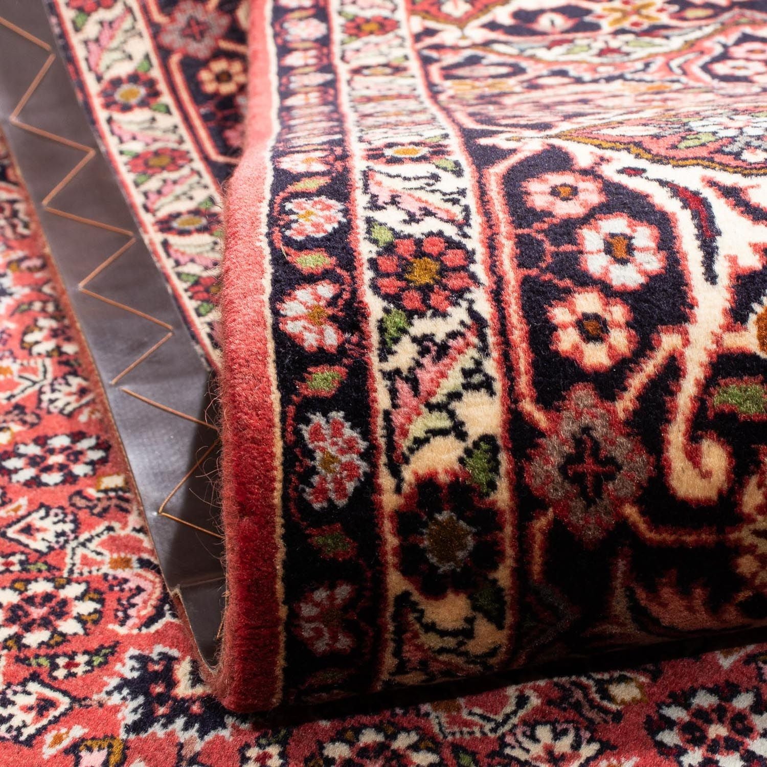 Tapis persan - Bidjar - 290 x 195 cm - rouge foncé
