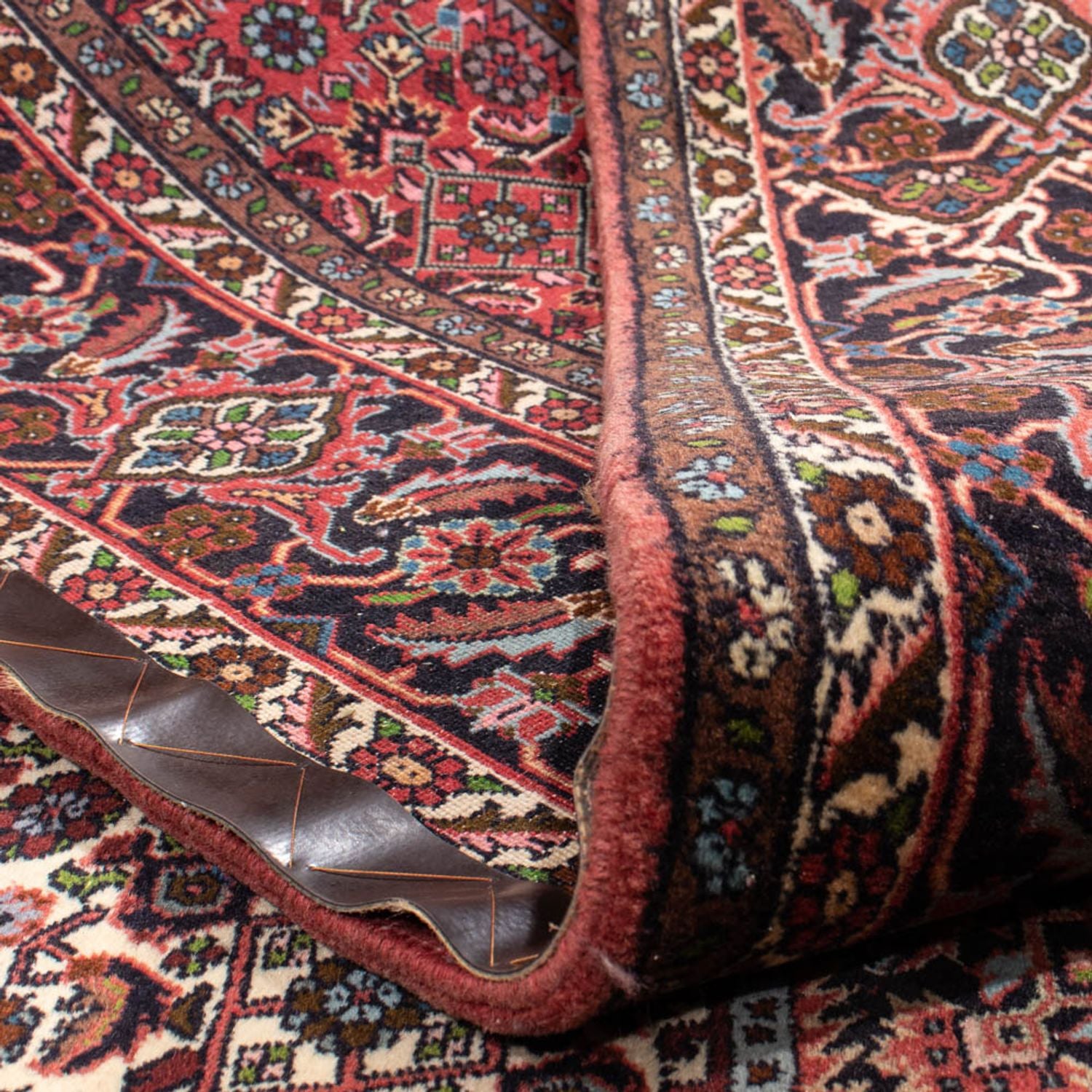 Tapis persan - Bidjar - 343 x 252 cm - rouge foncé