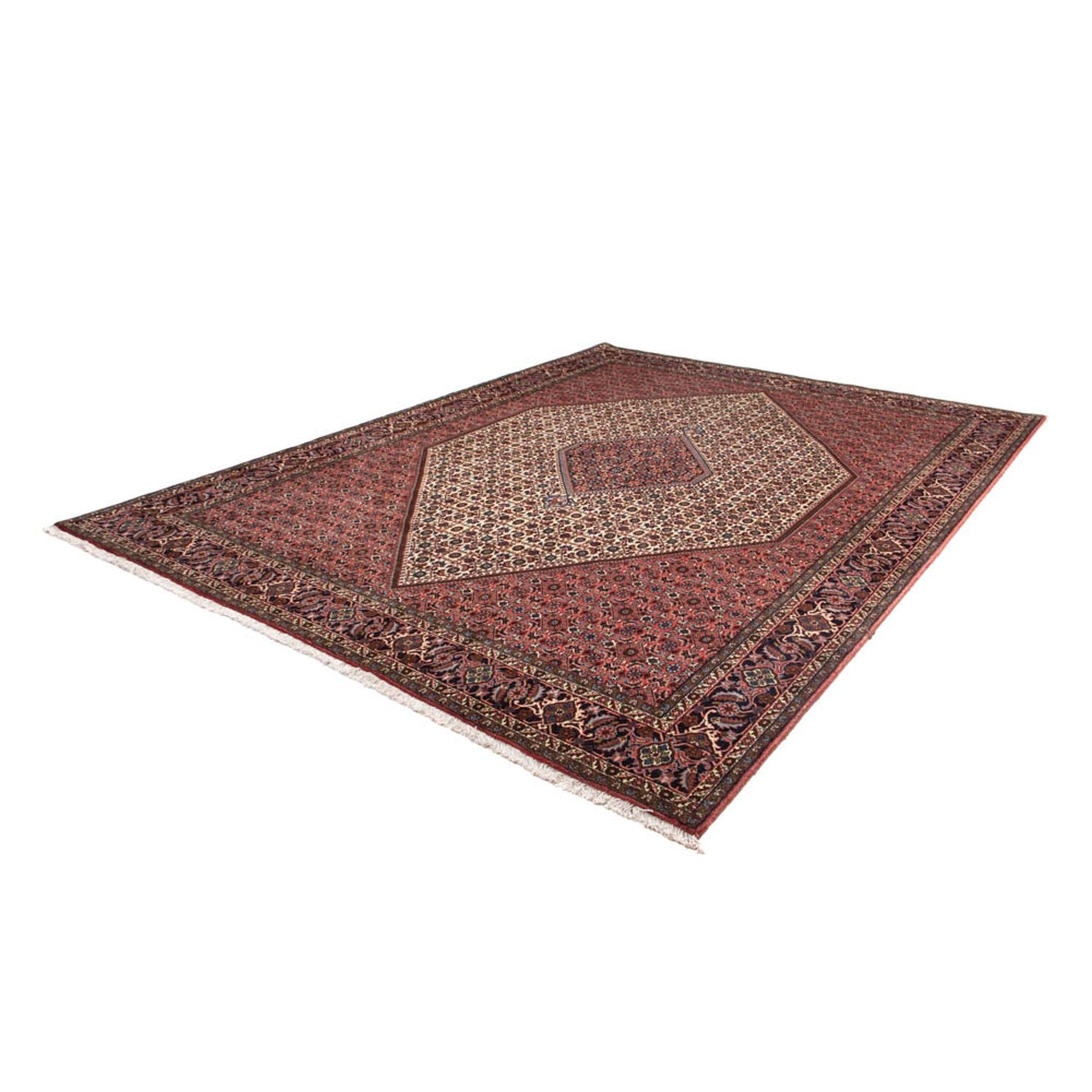 Tapis persan - Bidjar - 343 x 252 cm - rouge foncé