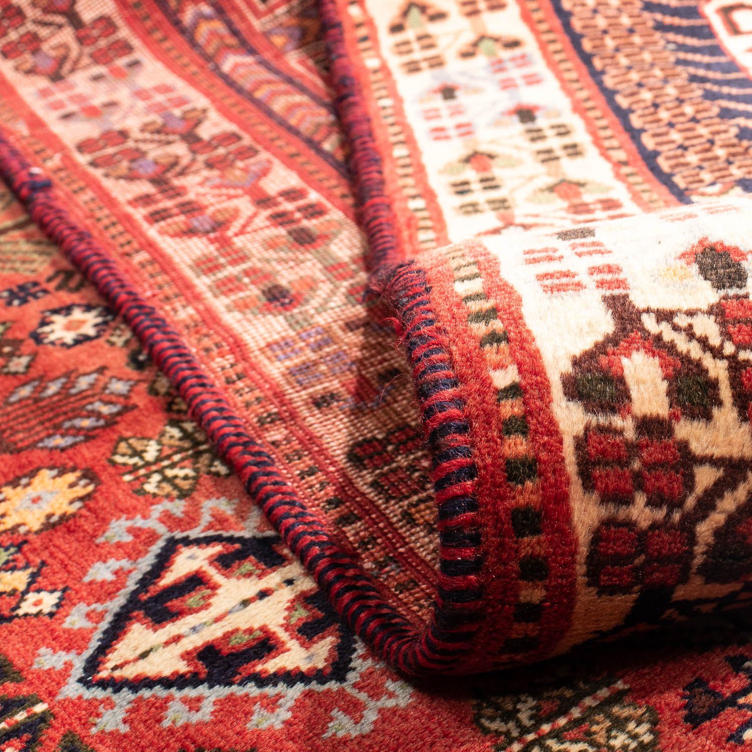 Tapis persan - Nomadic - 290 x 184 cm - rouge foncé