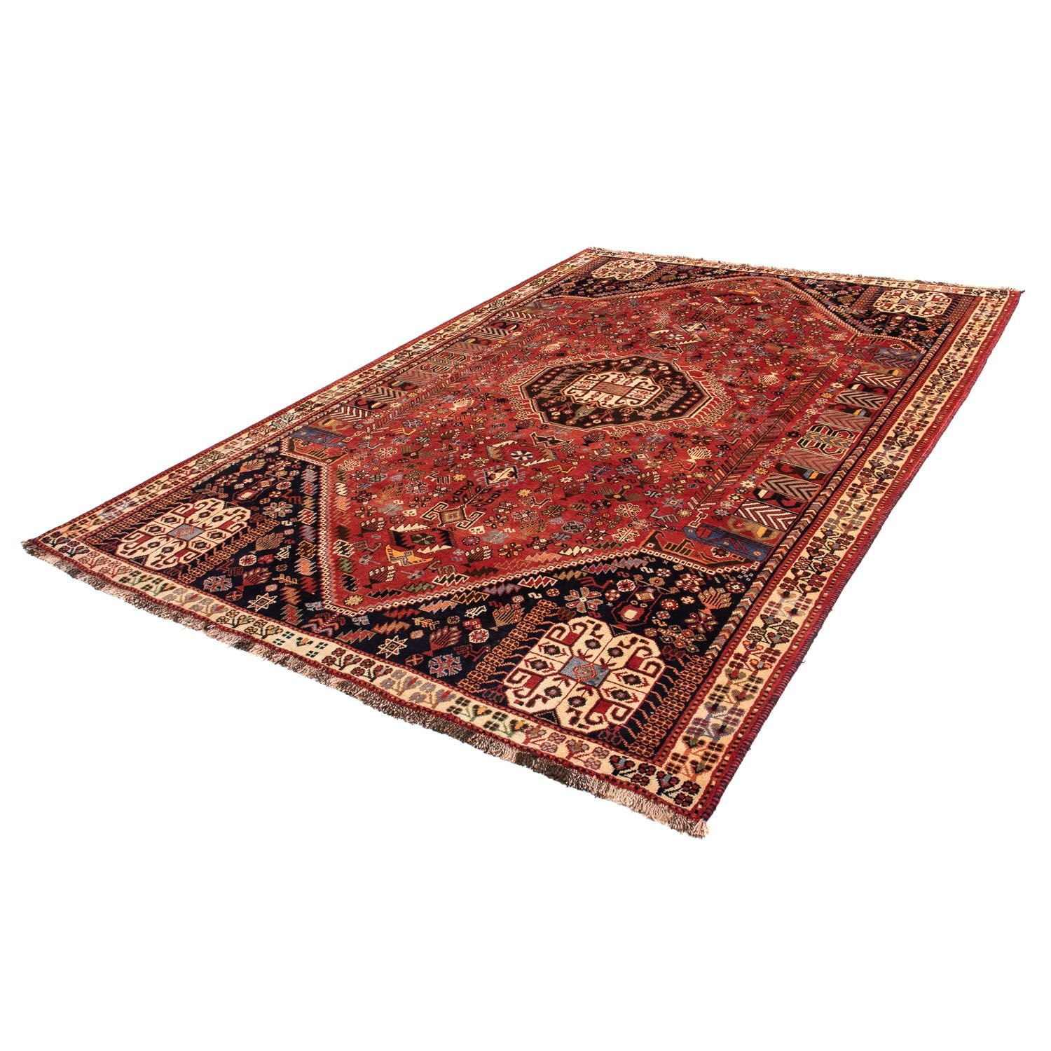 Tapis persan - Nomadic - 290 x 184 cm - rouge foncé