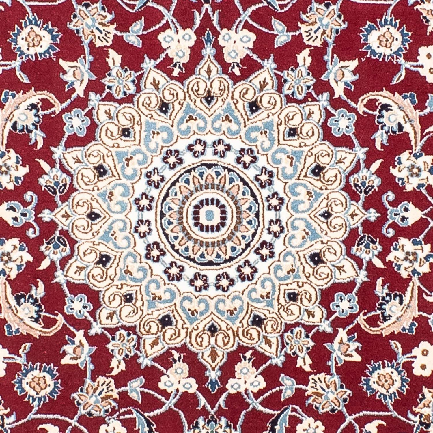 Tapis persan - Nain - Royal carré  - 160 x 155 cm - rouge foncé