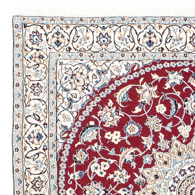 Tapis persan - Nain - Royal carré  - 160 x 155 cm - rouge foncé