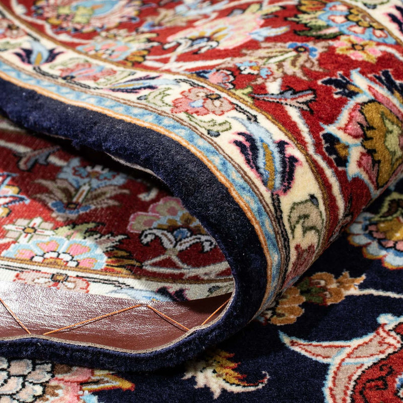Tapis persan - Ghom - 212 x 140 cm - bleu foncé