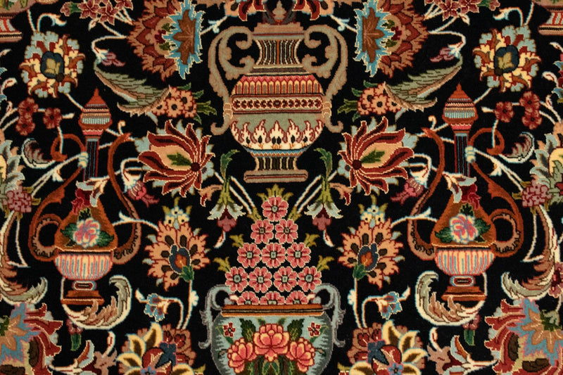 Tapis persan - Ghom - 161 x 102 cm - noir