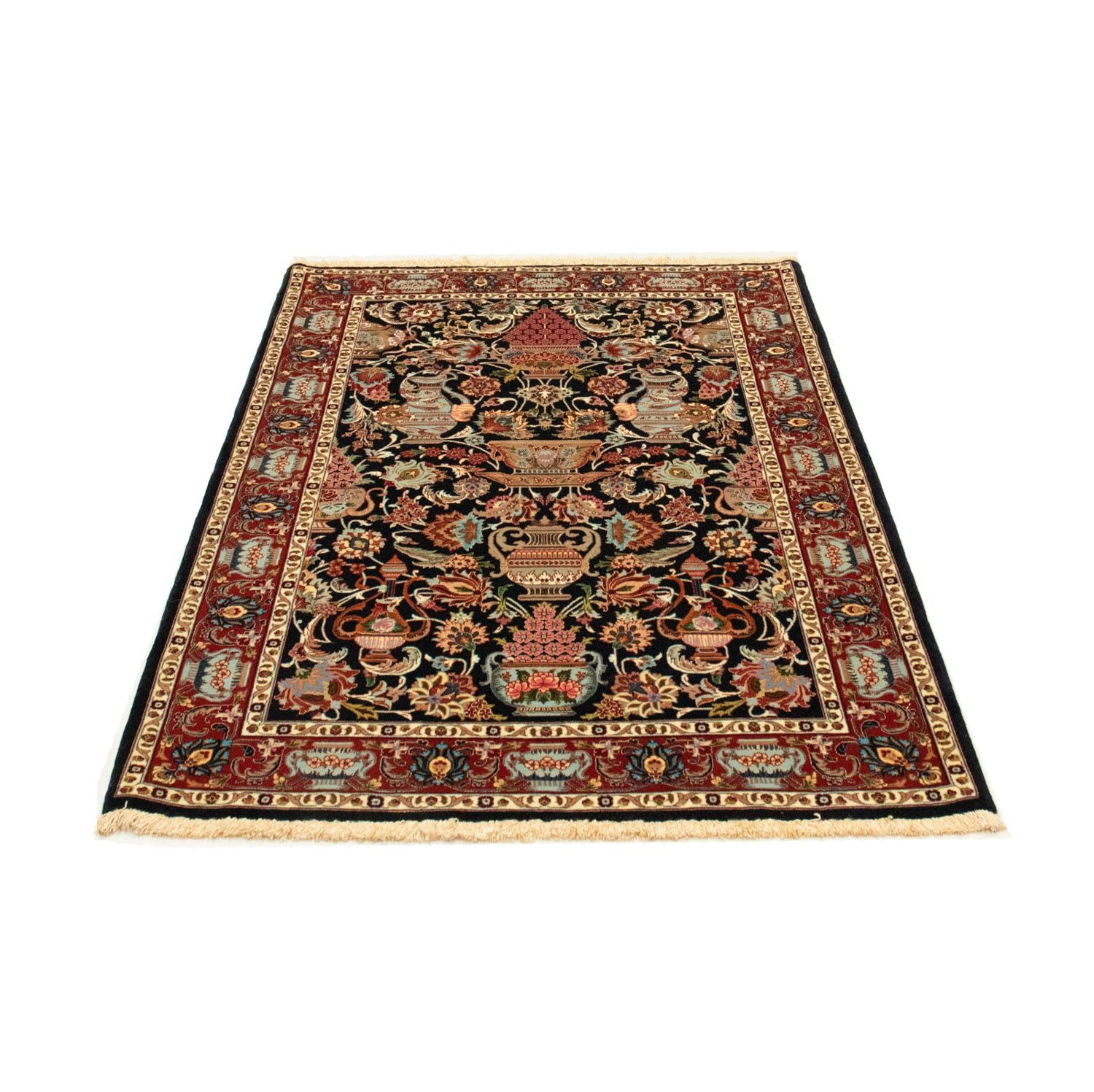 Tapis persan - Ghom - 161 x 102 cm - noir