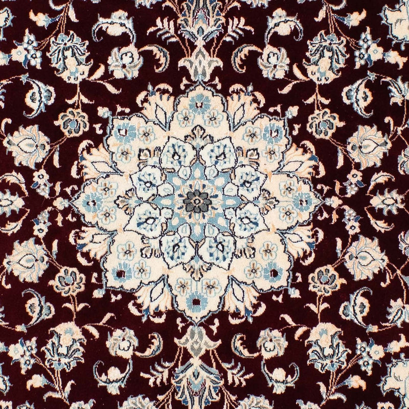 Tapis persan - Nain - Royal carré  - 156 x 143 cm - rouge foncé