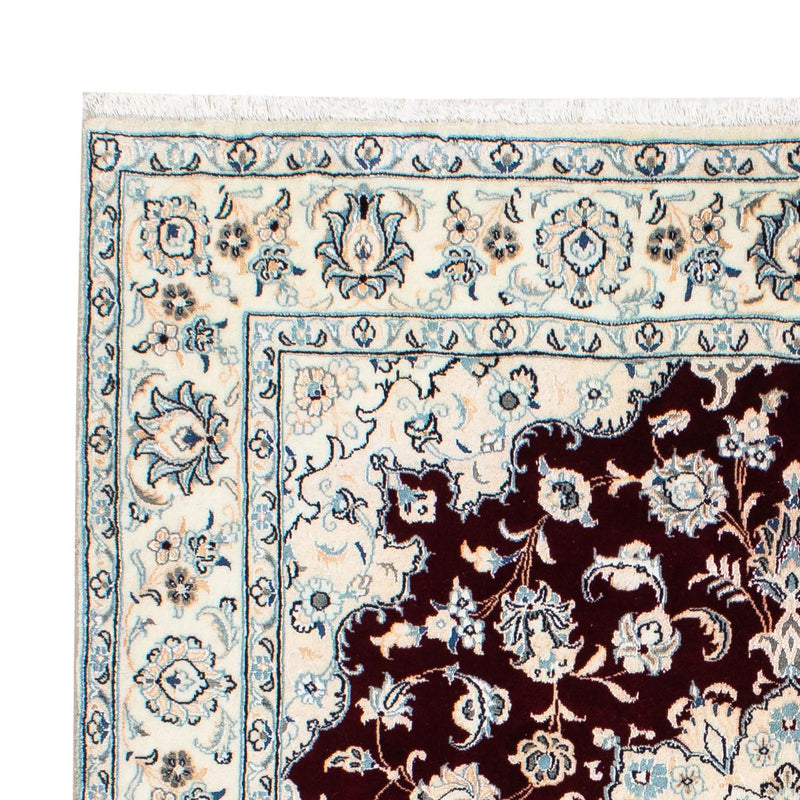 Tapis persan - Nain - Royal carré  - 156 x 143 cm - rouge foncé