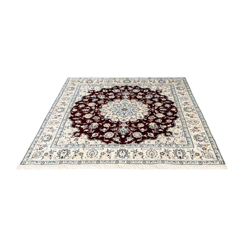 Tapis persan - Nain - Royal carré  - 156 x 143 cm - rouge foncé