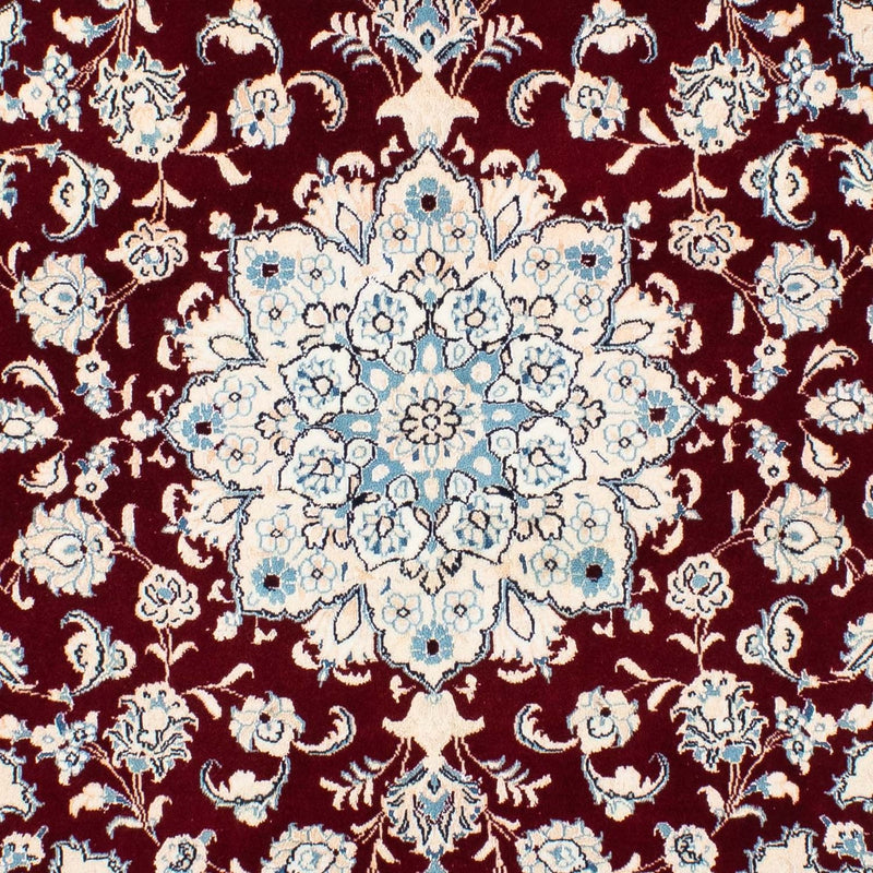 Tapis persan - Nain - Royal carré  - 154 x 143 cm - rouge foncé