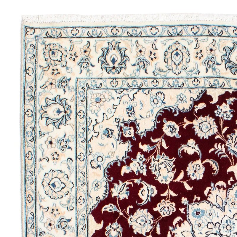 Tapis persan - Nain - Royal carré  - 154 x 143 cm - rouge foncé