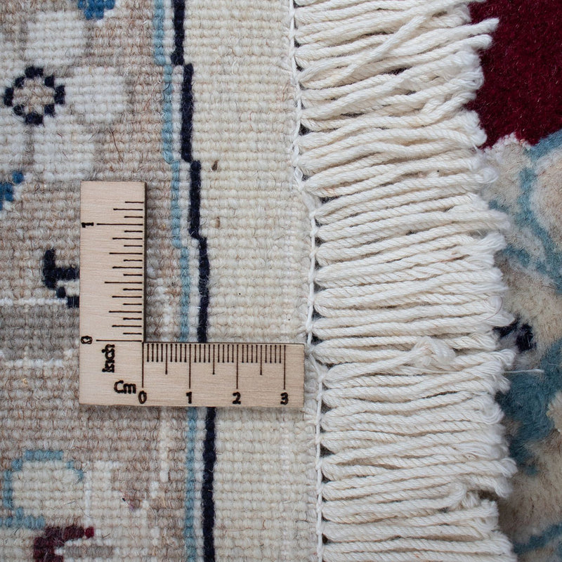 Tapis persan - Nain ronde  - 240 x 240 cm - rouge foncé