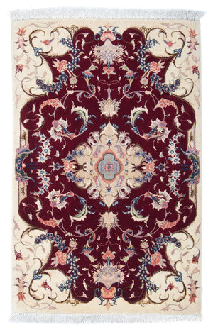 Perserteppich - Täbriz - Royal 90 x 60 cm - dunkelrot