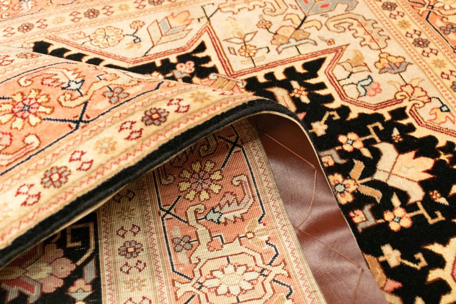 Tapis persan - Tabriz - Royal - 153 x 100 cm - bleu foncé