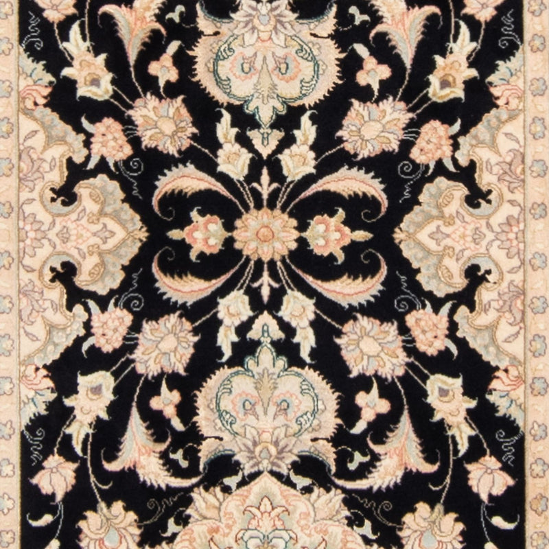 Tapis de couloir Tapis persan - Tabriz - Royal - 417 x 87 cm - bleu foncé