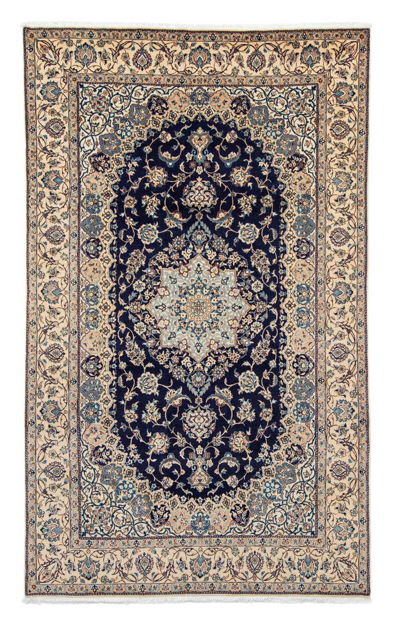 Tapis persan - Nain - Royal - 308 x 197 cm - bleu foncé