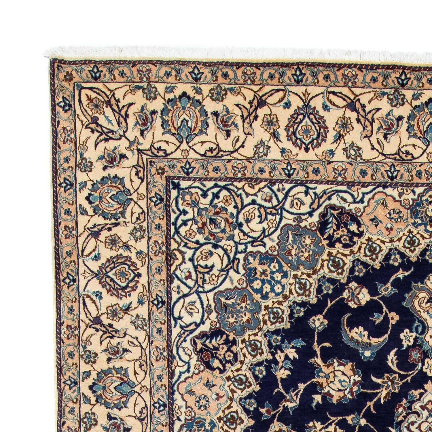 Tapis persan - Nain - Royal - 308 x 197 cm - bleu foncé