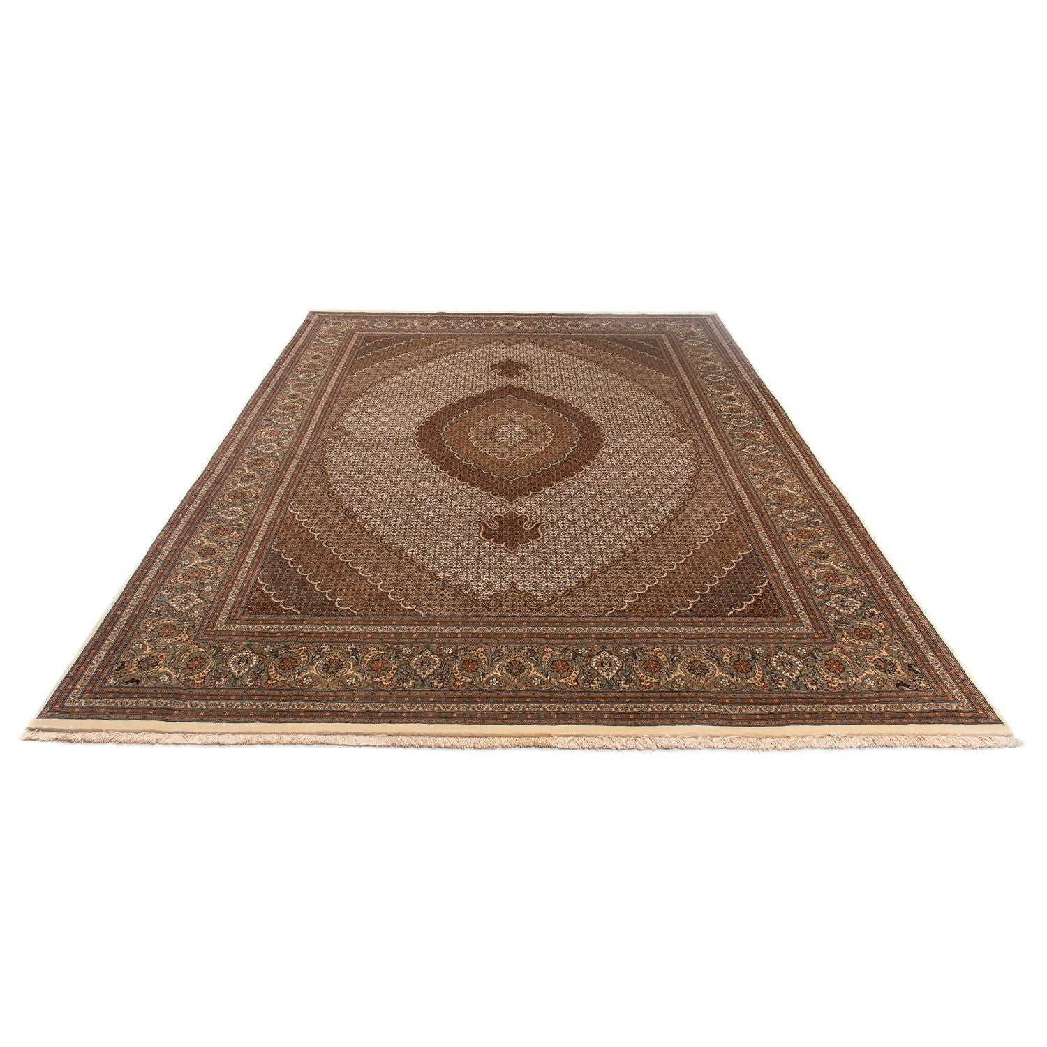Tapis persan - Tabriz - 360 x 249 cm - marron clair