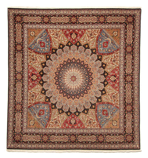 Tapis persan - Tabriz - Royal carré  - 264 x 252 cm - marron clair