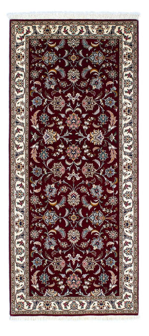 Tapis de couloir Tapis persan - Tabriz - Royal - 205 x 88 cm - rouge foncé