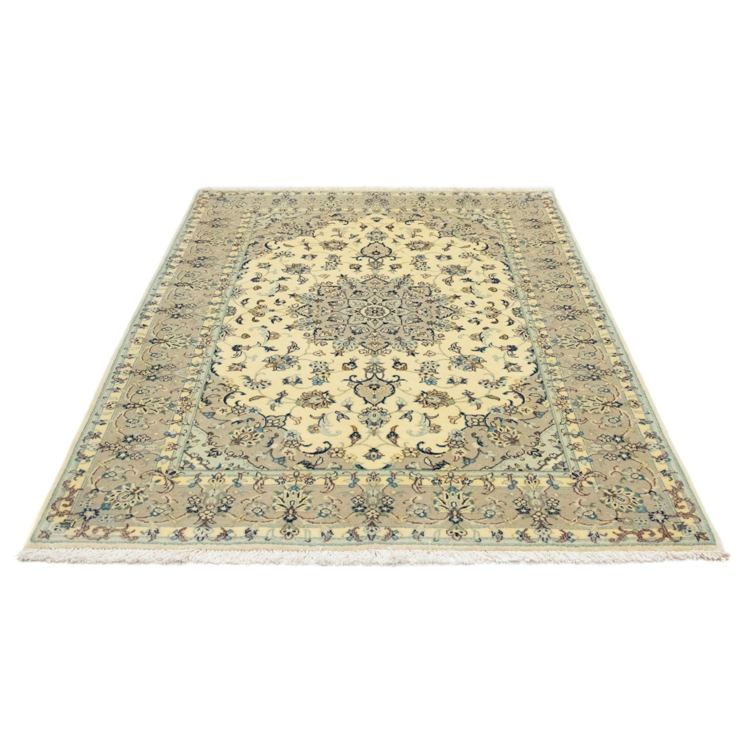 Tapis persan - Keshan - 210 x 137 cm - beige