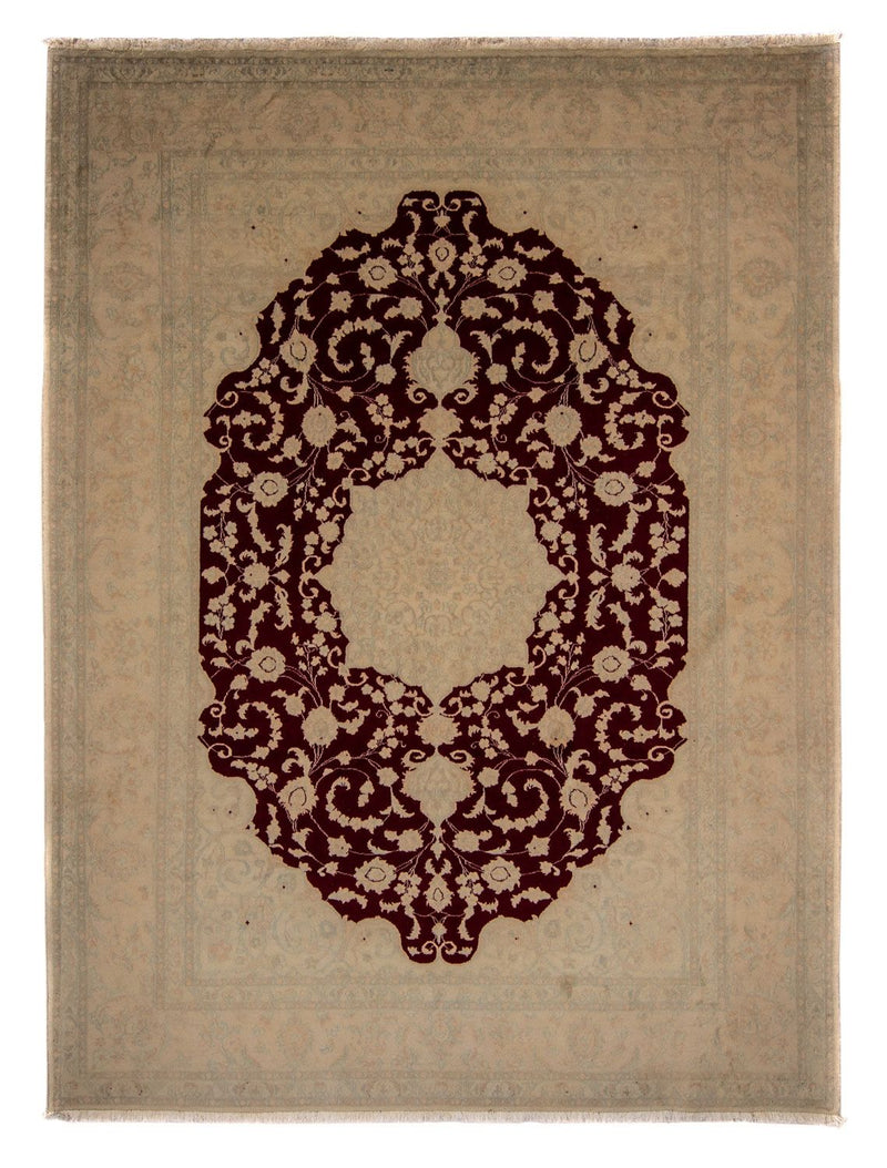 Tapis persan - Nain - 328 x 249 cm - rouge foncé