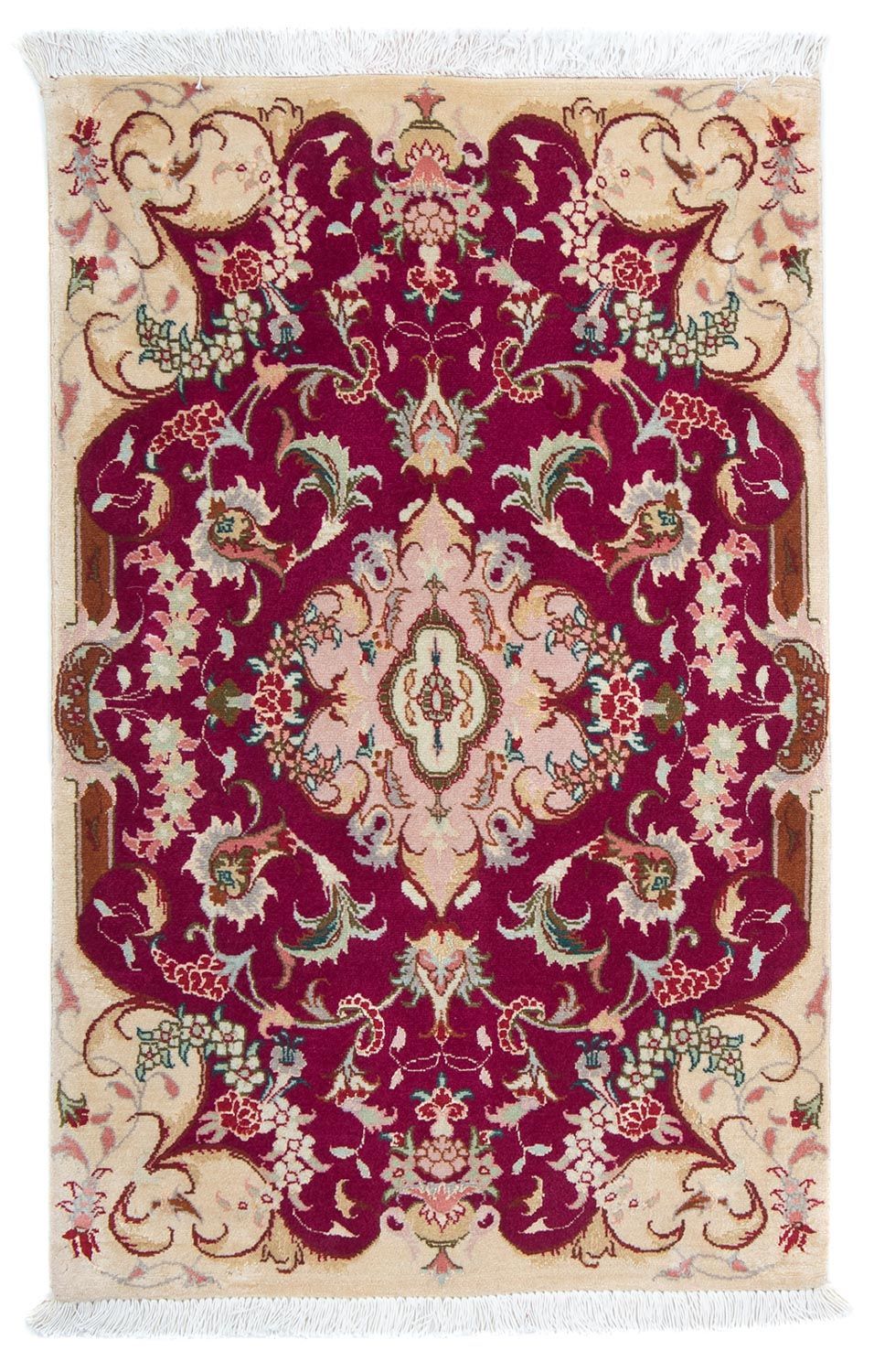 Perserteppich - Täbriz - Royal 90 x 60 cm - dunkelrot