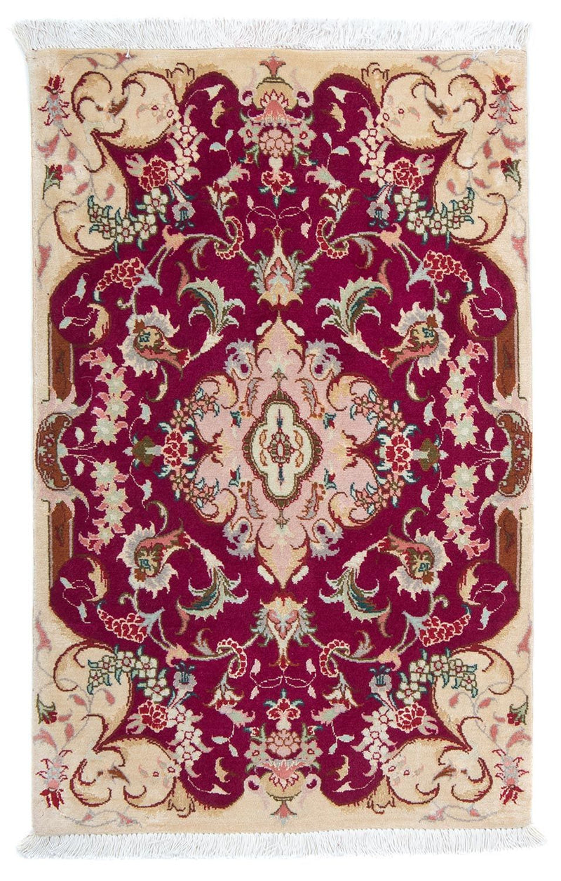 Perserteppich - Täbriz - Royal 90 x 60 cm - dunkelrot