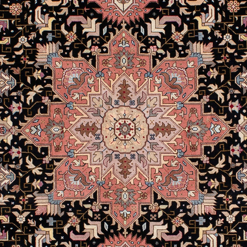 Tapis persan - Tabriz - Royal - 196 x 152 cm - bleu foncé