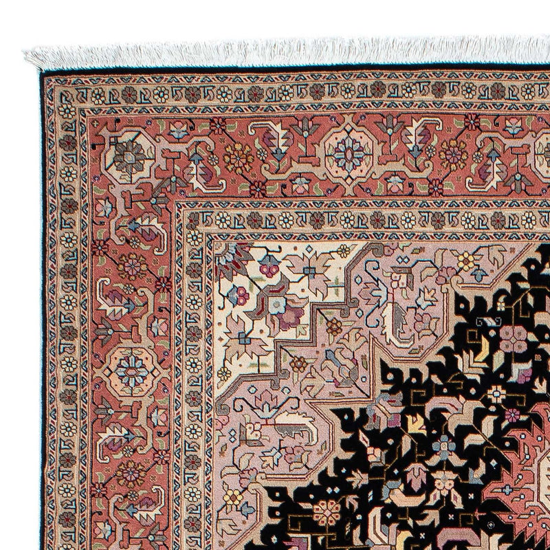 Tapis persan - Tabriz - Royal - 196 x 152 cm - bleu foncé