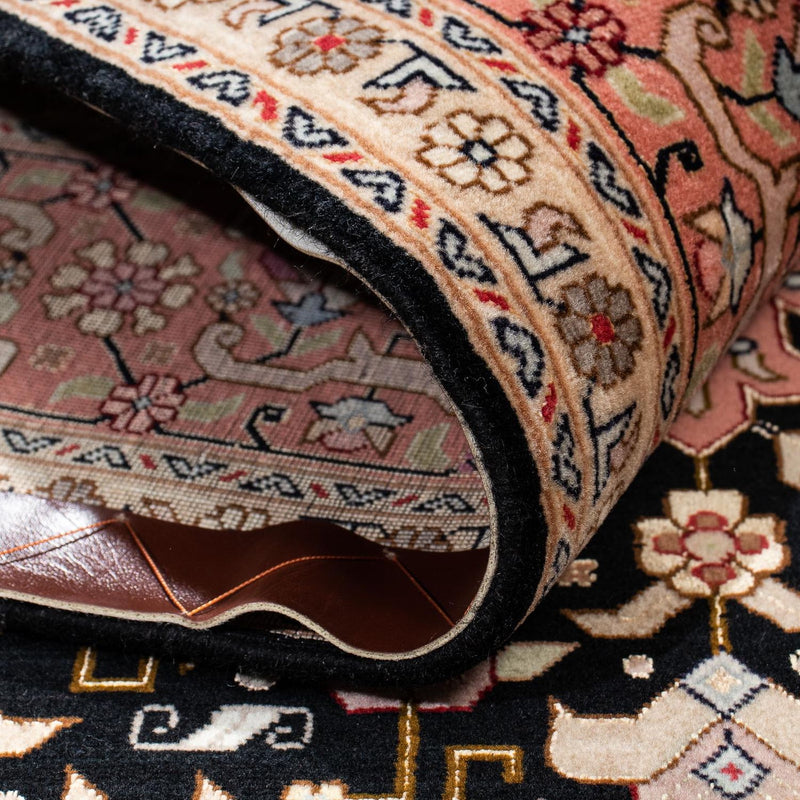 Tapis persan - Tabriz - Royal - 196 x 152 cm - bleu foncé