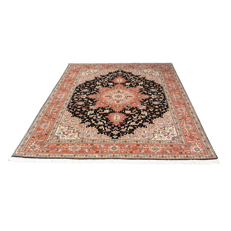 Tapis persan - Tabriz - Royal - 196 x 152 cm - bleu foncé