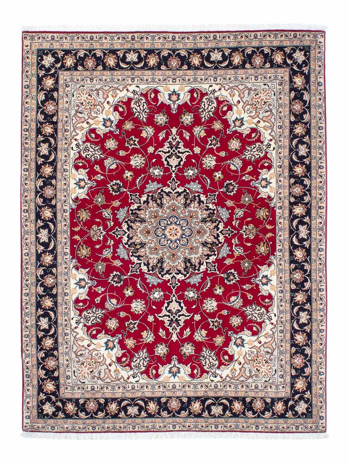 Tapis persan - Tabriz - Royal - 202 x 152 cm - rouge