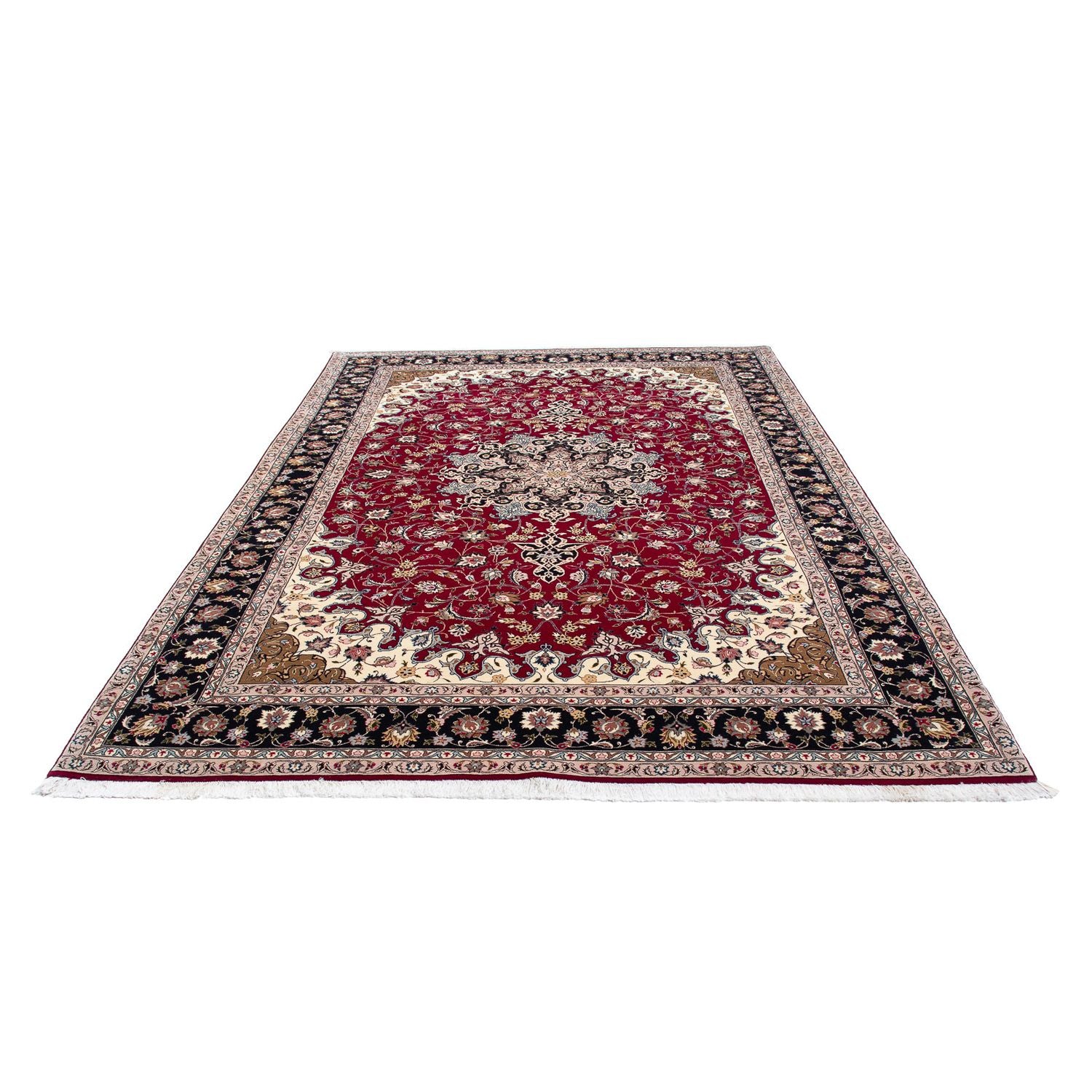 Tapis persan - Tabriz - Royal - 318 x 205 cm - rouge foncé