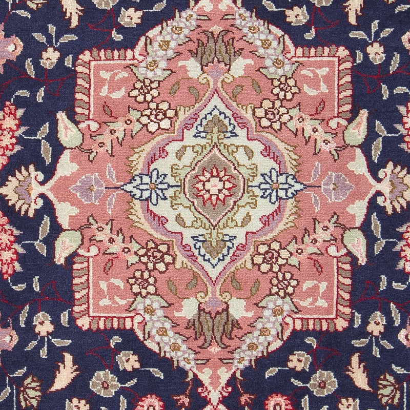 Tapis persan - Tabriz - Royal - 90 x 60 cm - bleu foncé