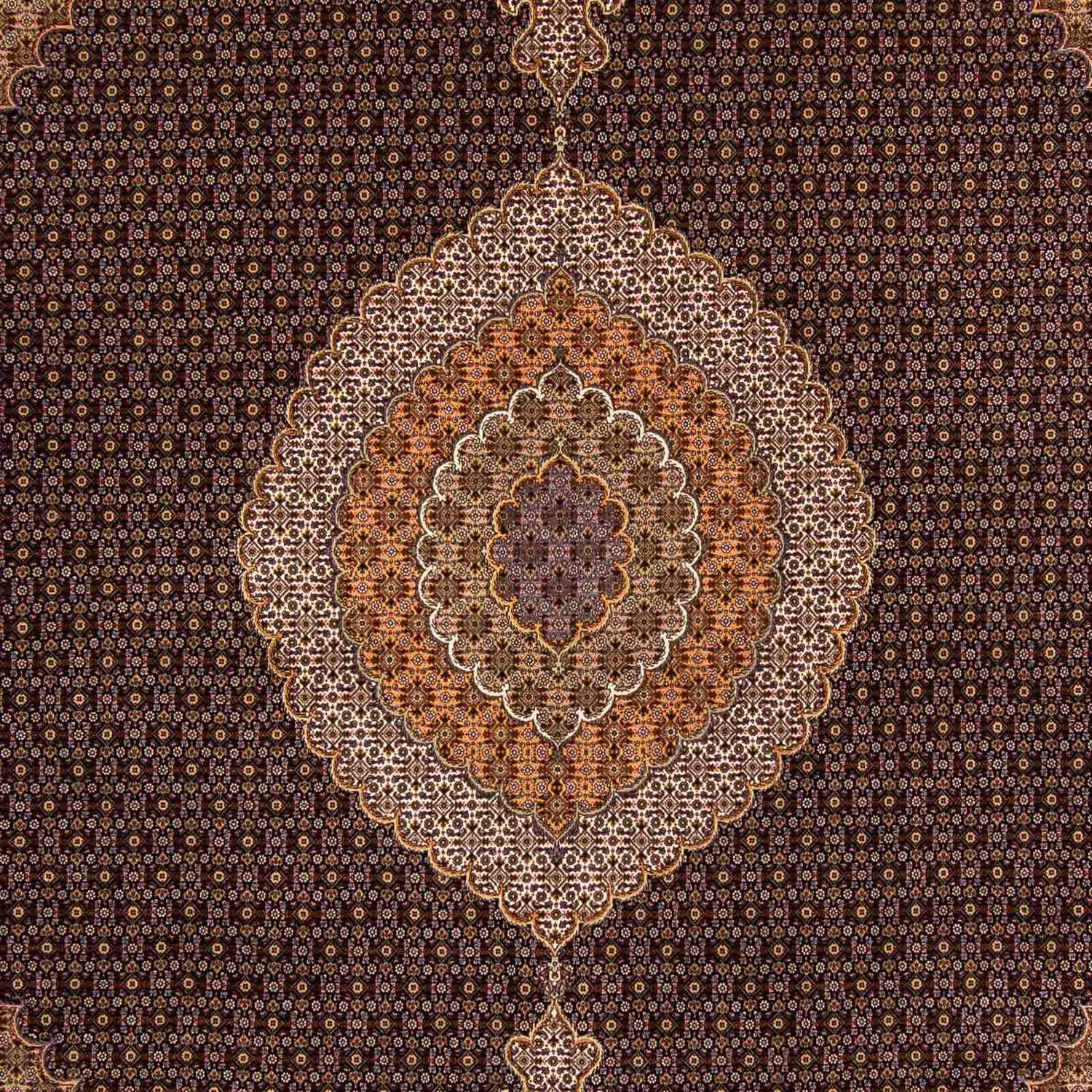 Tapis persan - Tabriz - 395 x 303 cm - marron clair
