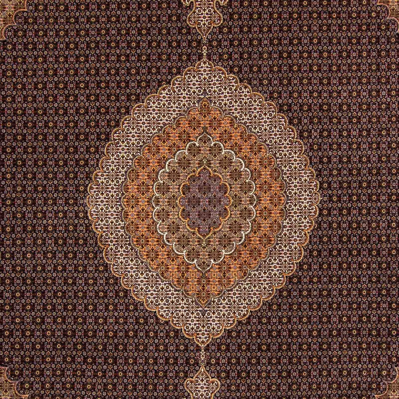 Tapis persan - Tabriz - 395 x 303 cm - marron clair