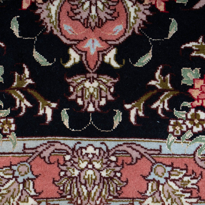 Tapis persan - Tabriz - Royal - 90 x 60 cm - bleu foncé